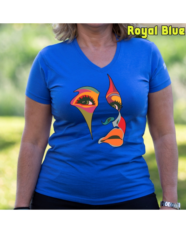 Camiseta Mujer Manga Corta-Una Mirada RoyalBlue