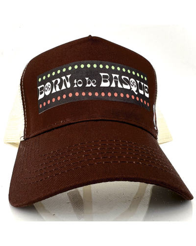 Gorra BORN TO BE BASQUE - Marrón/Caramelo