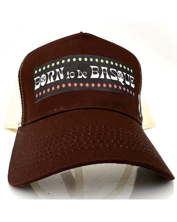 Gorra BORN TO BE BASQUE - Marrón/Caramelo