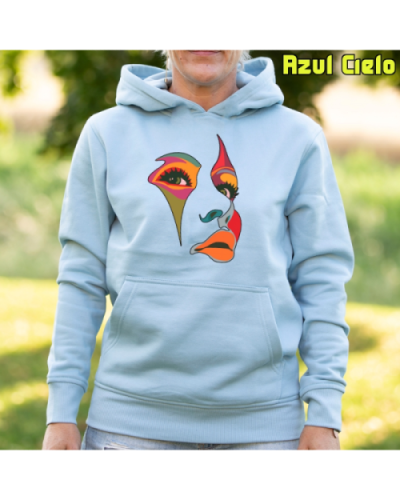Sudadera Mujer Capucha-Una Mirada AzulCielo
