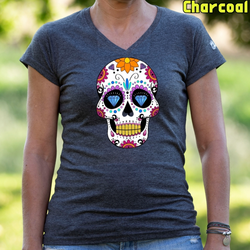 Mexican Skull  - Camiseta Mujer  Manga Corta