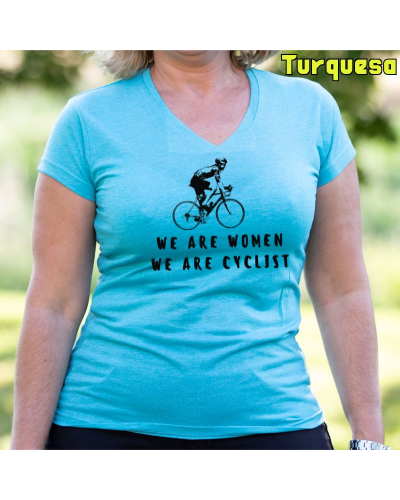 Mujer Y Ciclista - Camiseta Mujer Manga Corta