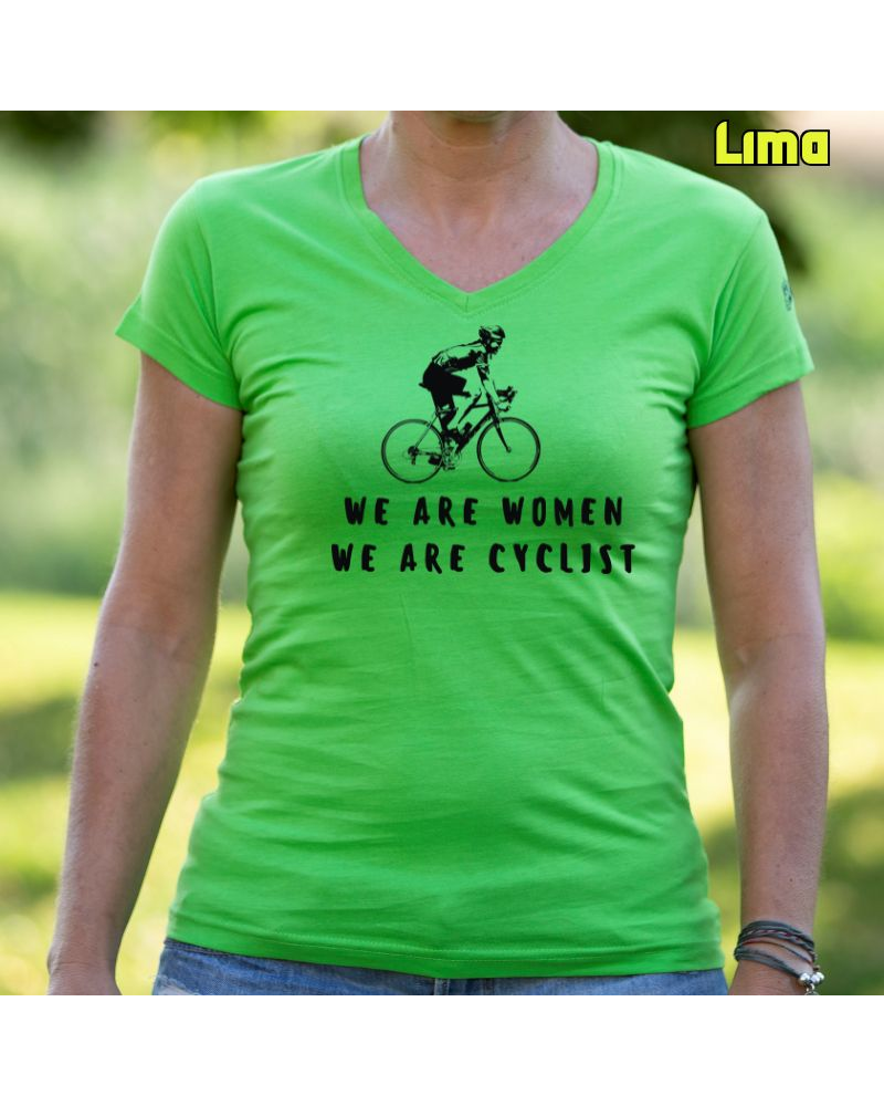 Camiseta Mujer MUJER Y CICLISTA - manga corta