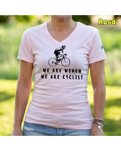 Camiseta Mujer MUJER Y CICLISTA - manga corta