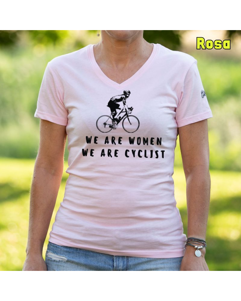 Camiseta Mujer Manga Corta -Mujer Y Ciclista