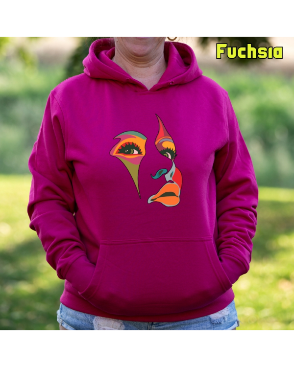 Sudadera Mujer Capucha-Una Mirada Fuchsia