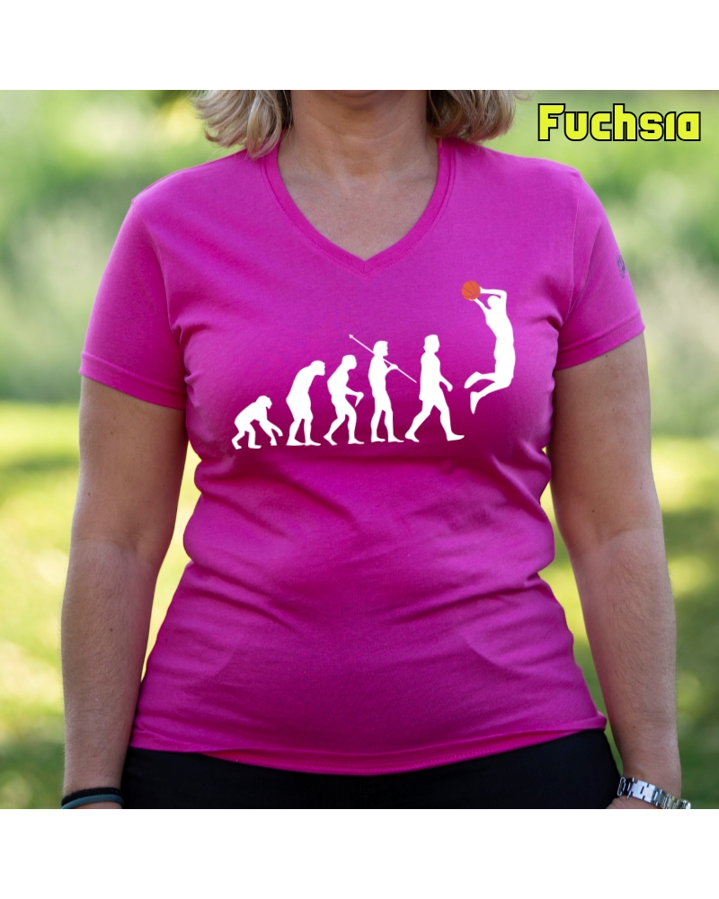 Camiseta Mujer Basket Evolution - manga corta