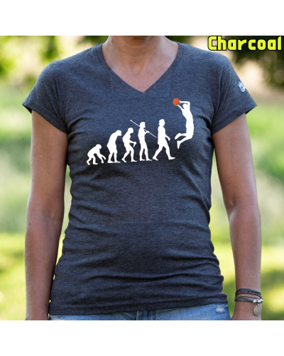Basket Evolution - Camiseta Mujer Manga Corta