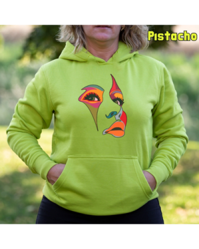 Sudadera Mujer Capucha-Una Mirada Pistacho