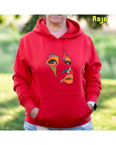 Sudadera Mujer Capucha-Una Mirada GreyMelange
