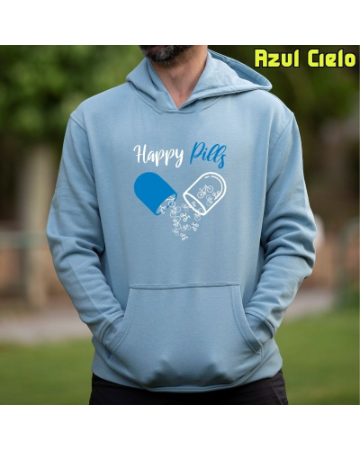 Sudadera hombre con capucha HAPPY PILLS – La Kamiseta K Buskas