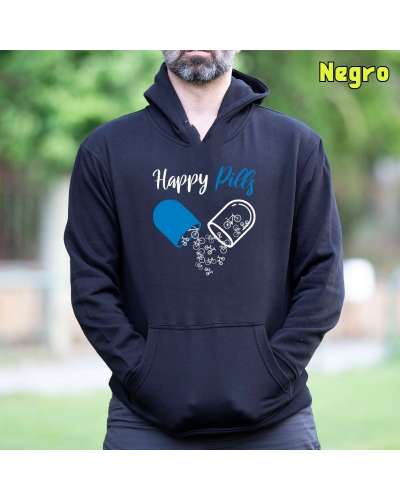 Sudadera hombre con capucha HAPPY PILLS – La Kamiseta K Buskas