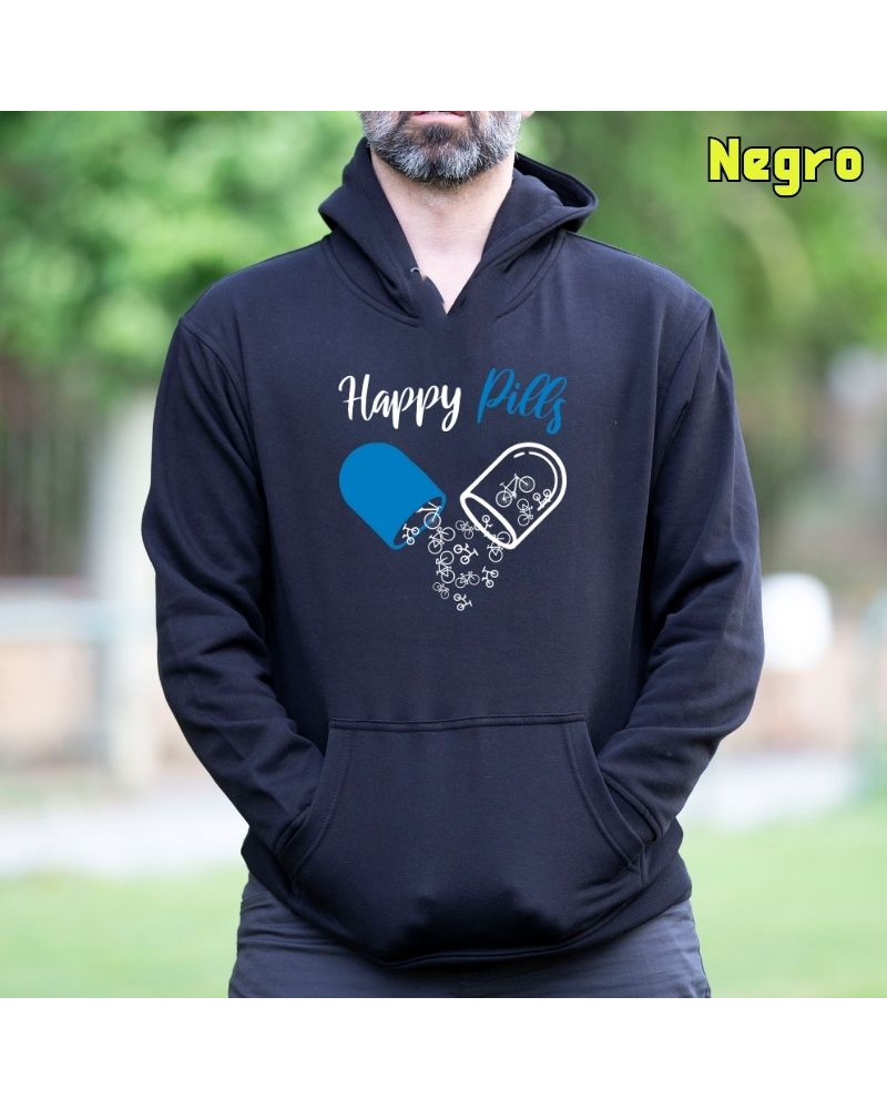 Sudadera hombre con capucha HAPPY PILLS – La Kamiseta K Buskas