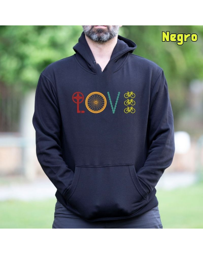 Sudadera hombre con capucha LOVE – La Kamiseta K Buskas