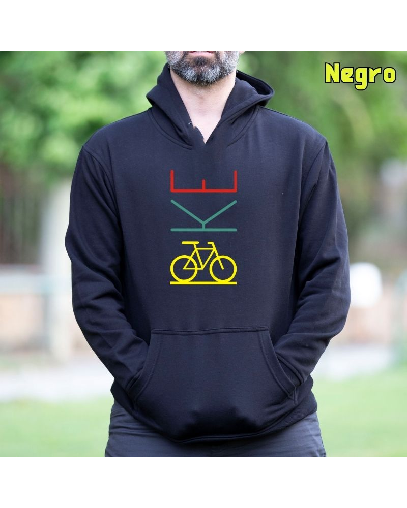 Sudadera hombre con capucha BIKE – La Kamiseta K Buskas