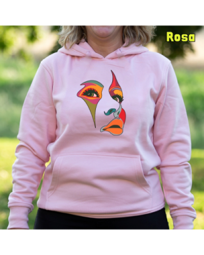 Sudadera Mujer Capucha-Una Mirada Rosa
