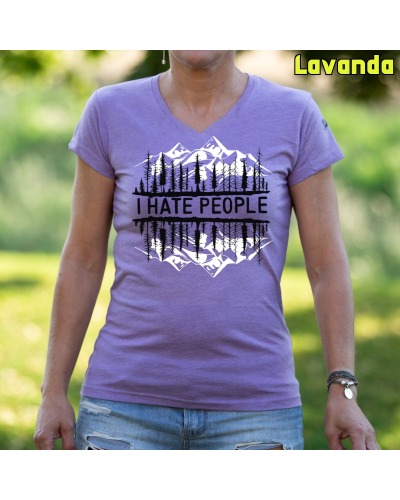 Camiseta Mujer I Hate People - manga corta