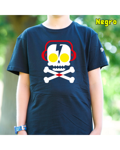 Camiseta niño manga corta - SKULL DJ