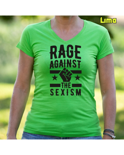 Rage Against The Sexism - Camiseta Mujer  Manga Corta
