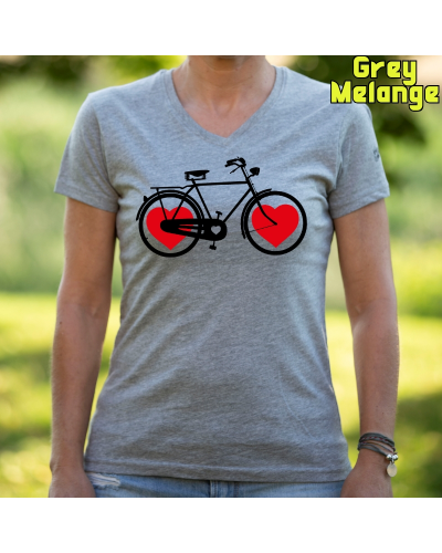 Bike Of Love - Camiseta Mujer  Manga Corta