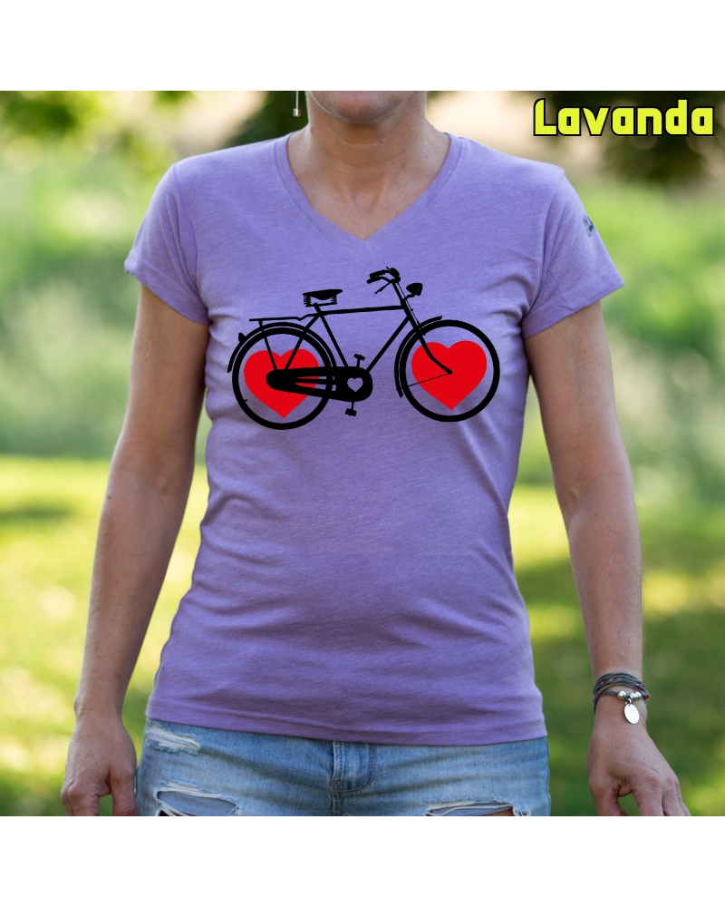 Camiseta Mujer  Manga Corta - Bike Of Love