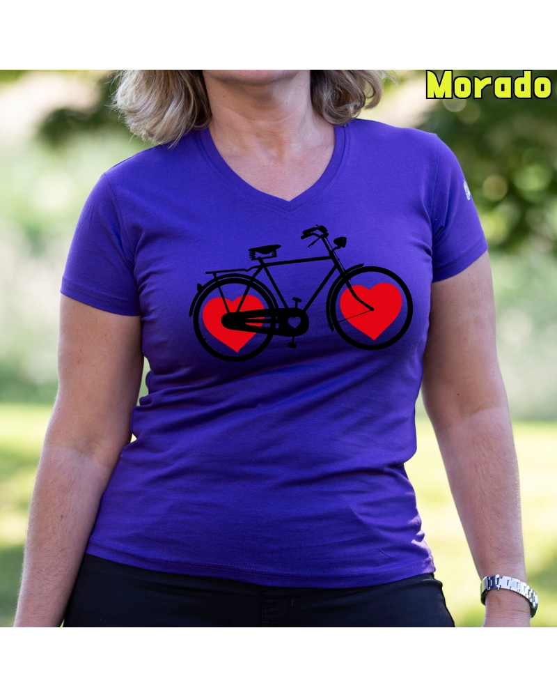 Camiseta Mujer  Manga Corta - Bike Of Love