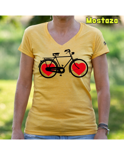Bike Of Love - Camiseta Mujer  Manga Corta