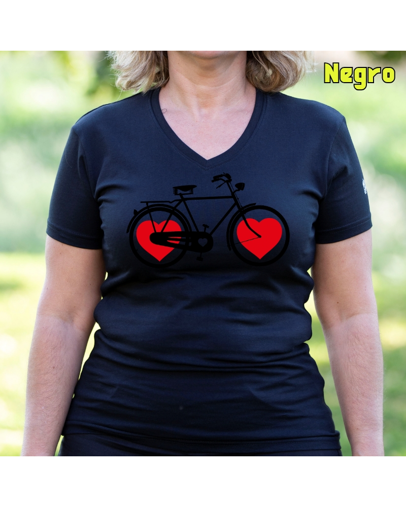 Camiseta Mujer  Manga Corta - Bike Of Love