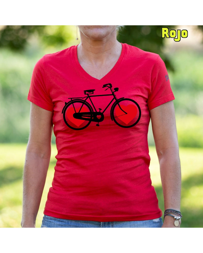 Camiseta Mujer  Manga Corta - Bike Of Love
