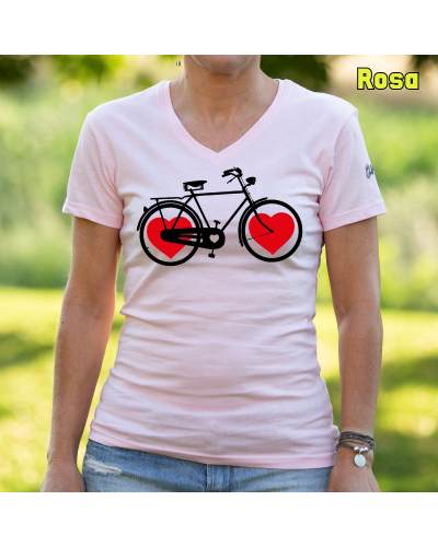 Camiseta Mujer Bike Of Love - manga corta