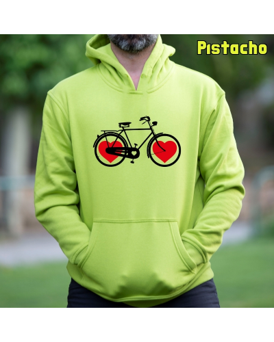 Sudadera hombre con capucha BIKE OF LOVE  La Kamiseta K Buskas