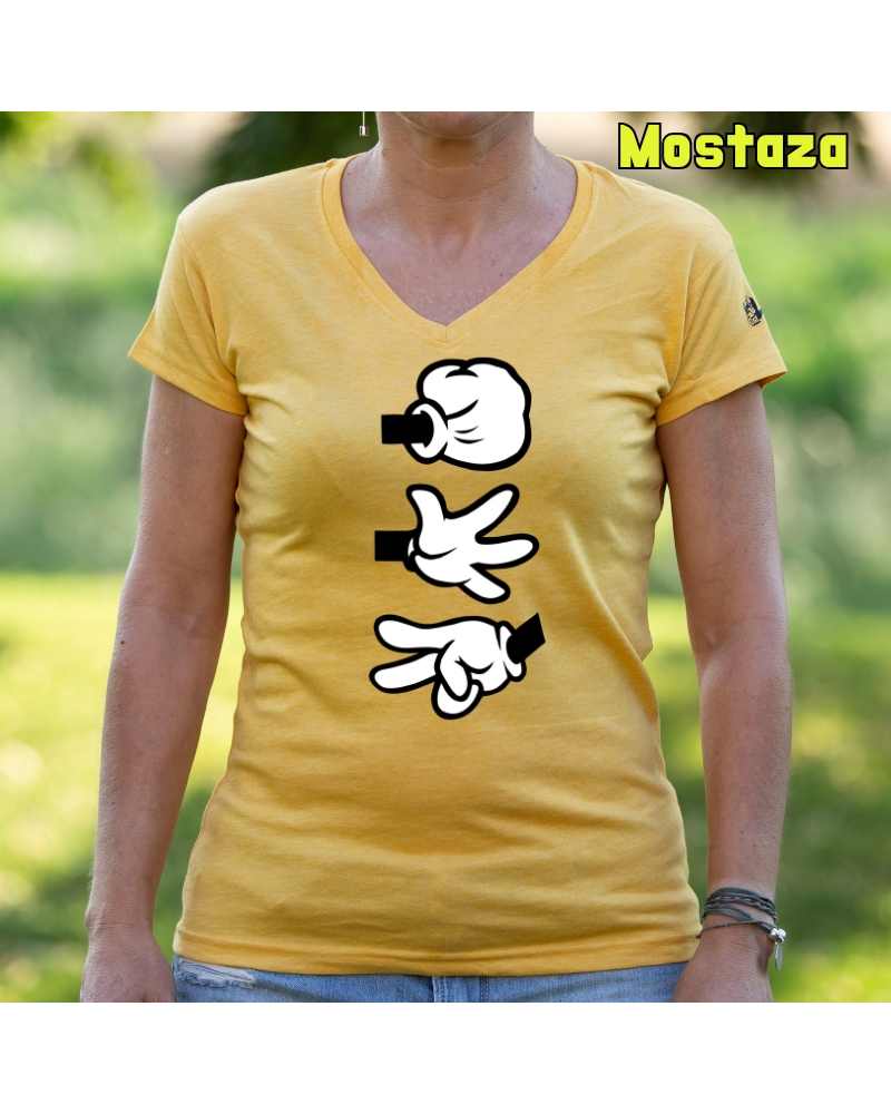 Camiseta Mujer Manga Corta - Piedra Papel Tijera