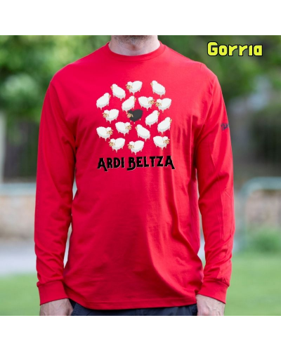 Gizonezkoen Kamiseta Mahuka Luzea - ARDI BELTZA