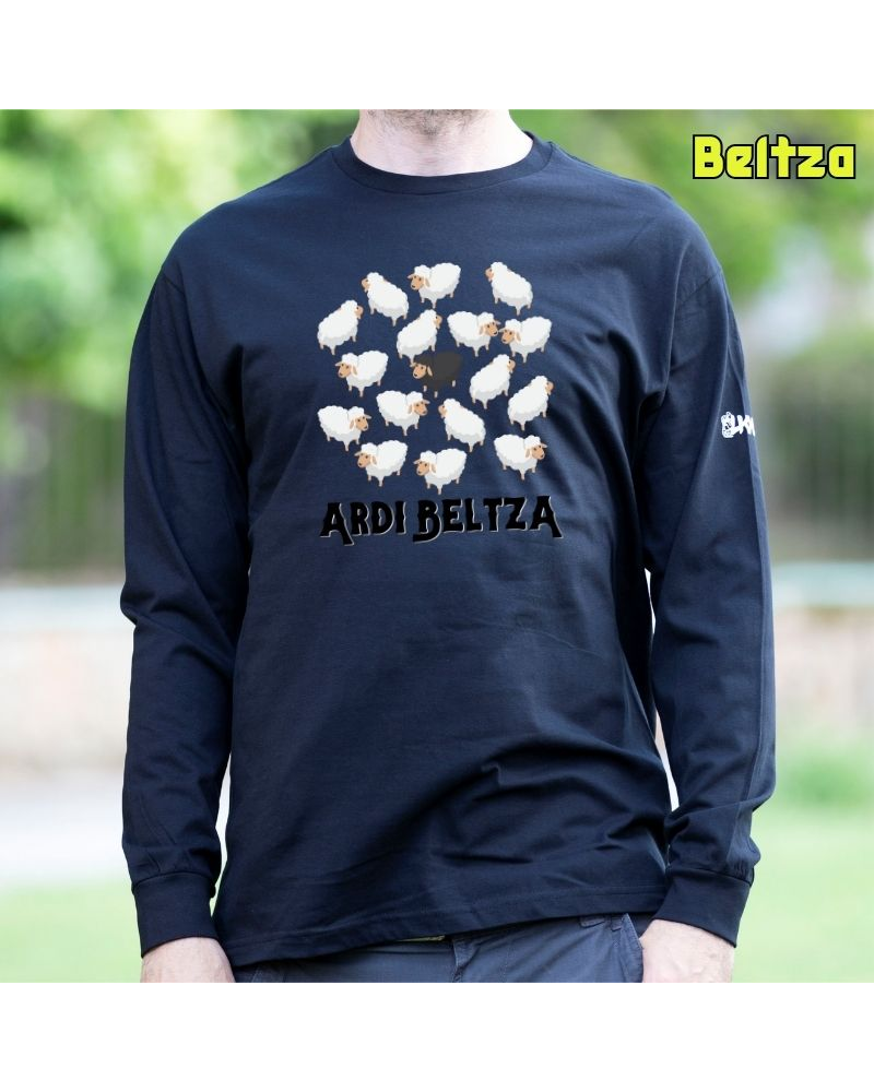 Gizonezkoen Kamiseta Mahuka Luzea - ARDI BELTZA