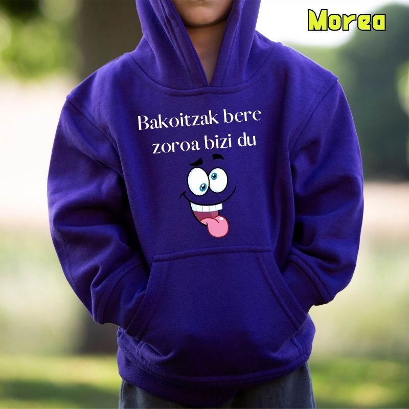 Haurren jertsea kaputxarekin - Bakoitzak Bere Zoroz Bizi Du