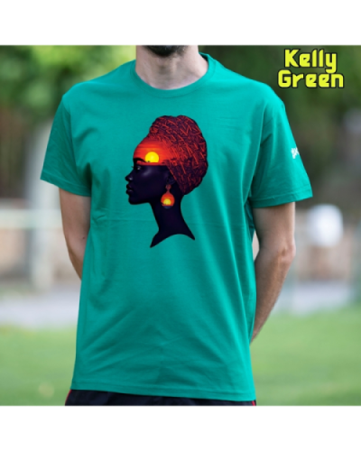 Camiseta Hombre Manga Corta-Africa Infinita KellyGreen