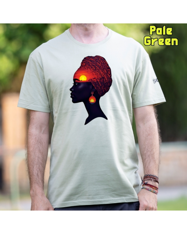 Camiseta Hombre Manga Corta-Africa Infinita PaleGreen