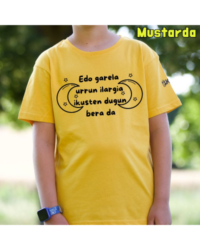 Haur Kamiseta - Edo Garela Urrun Ilargia Ikusten Dugun Bera Da