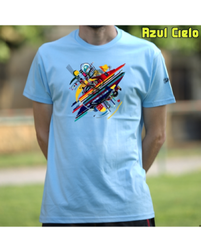 Camiseta Hombre Manga Corta-Kandisky AzulCielo