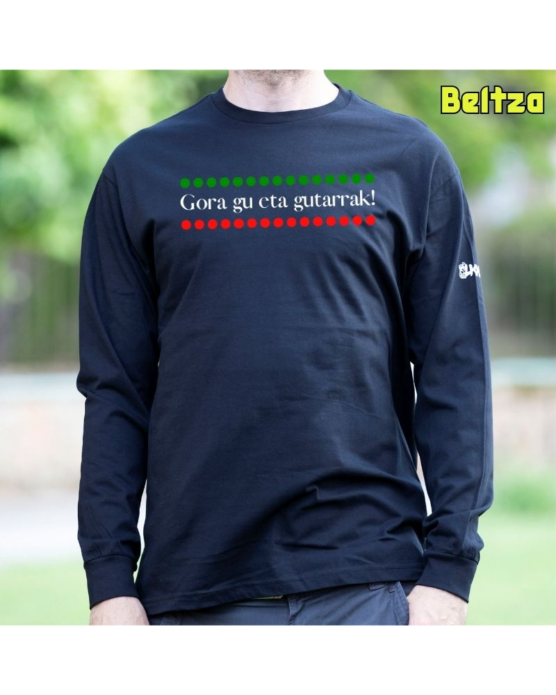 Gizonezkoen Kamiseta Mahuka Luzea - Gora Gu Eta Gutarrak