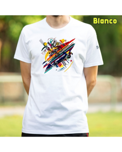 Camiseta Hombre Manga Corta-Kandisky Blanco