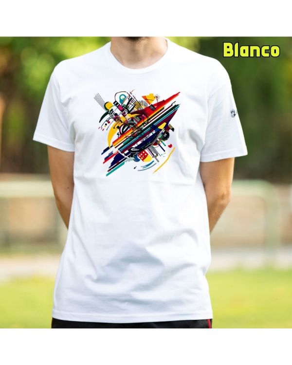 Camiseta Hombre Manga Corta-Kandisky Blanco