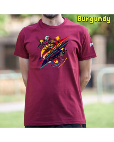 Camiseta Hombre Manga Corta-Kandisky Burgundy