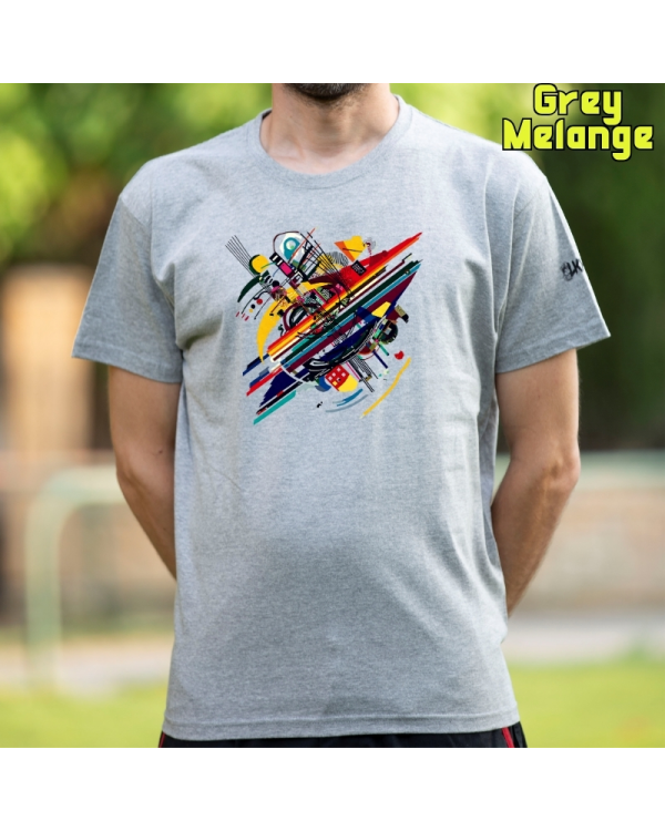 Camiseta Hombre Manga Corta-Kandisky GreyMelange