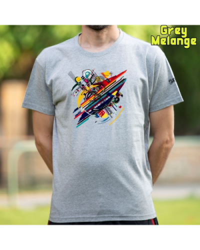Camiseta Hombre Manga Corta-Kandisky GreyMelange