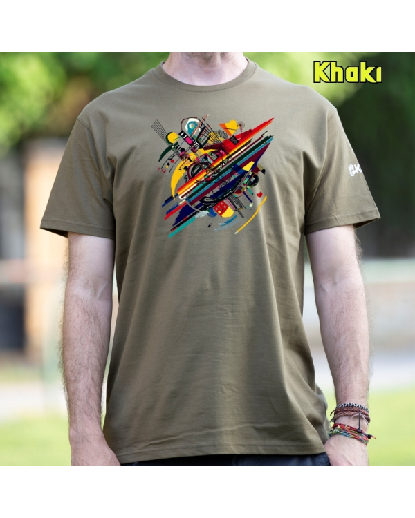 Camiseta Hombre Manga Corta-Kandisky Khaki