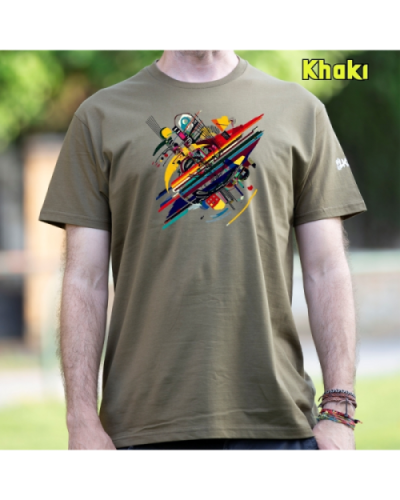 Camiseta Hombre Manga Corta-Kandisky Khaki