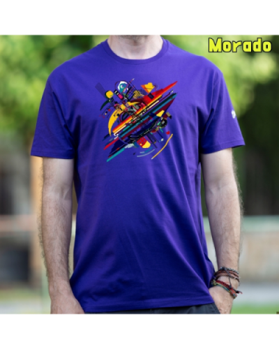 Camiseta Hombre Manga Corta-Kandisky Morado