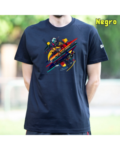 Camiseta Hombre Manga Corta-Kandisky Negro