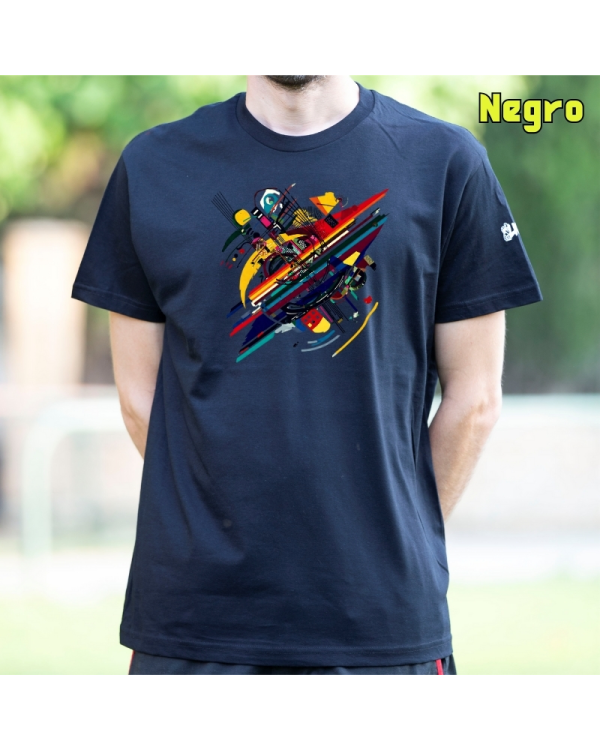 Camiseta Hombre Manga Corta-Kandisky Negro